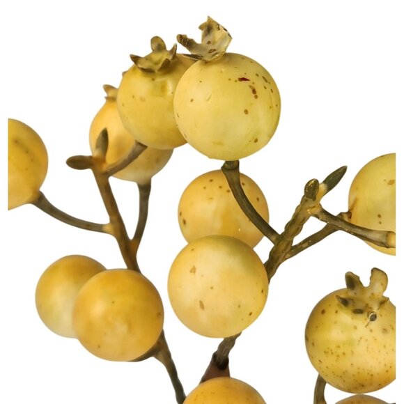 Artificial Cream Berry Stem Faux Floral Decoration Single Stem - Picture 6 of 8